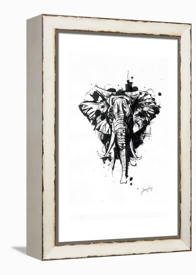 Inked Elephant-James Grey-Framed Premier Image Canvas