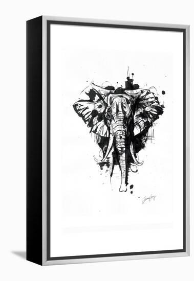 Inked Elephant-James Grey-Framed Premier Image Canvas