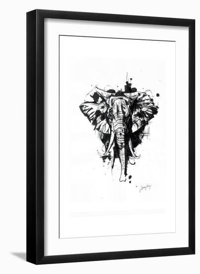 Inked Elephant-James Grey-Framed Premium Giclee Print