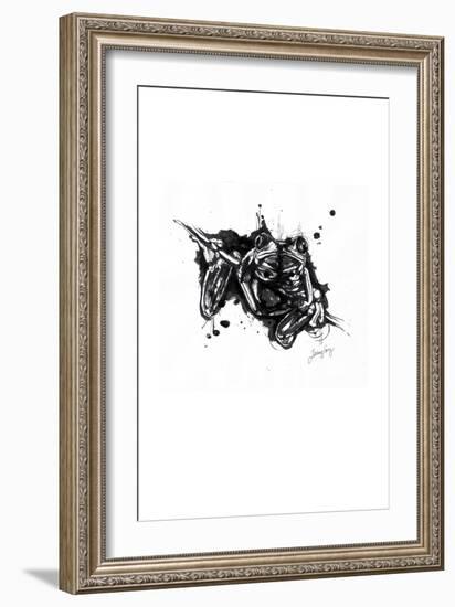 Inked Frog-James Grey-Framed Premium Giclee Print