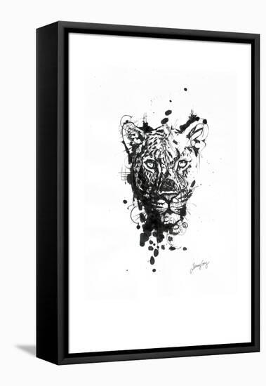 Inked Leopard-James Grey-Framed Premier Image Canvas