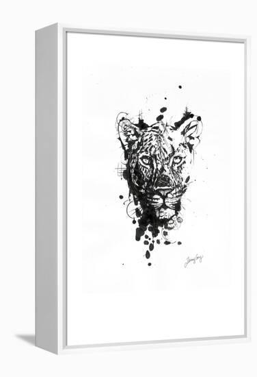 Inked Leopard-James Grey-Framed Premier Image Canvas