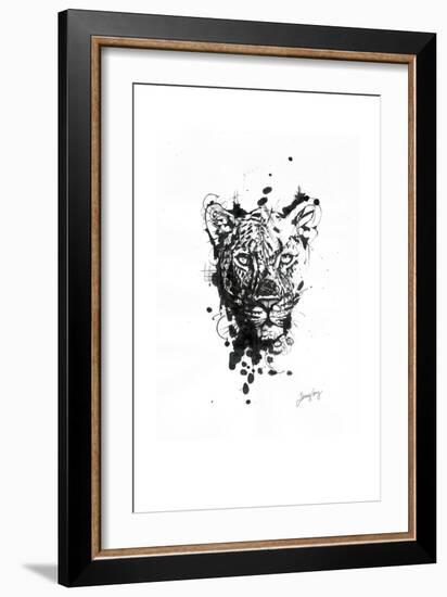 Inked Leopard-James Grey-Framed Premium Giclee Print