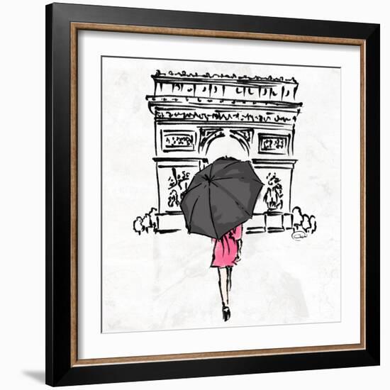 Inked Walk Away-OnRei-Framed Art Print