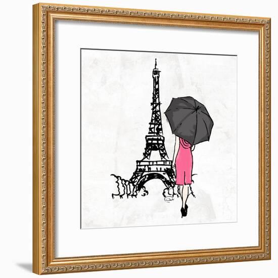 Inked Walk Away-OnRei-Framed Art Print