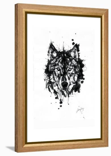 Inked Wolf-James Grey-Framed Premier Image Canvas