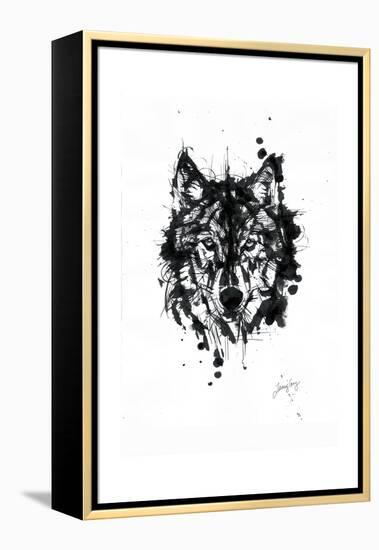 Inked Wolf-James Grey-Framed Premier Image Canvas