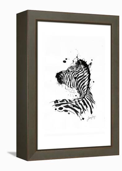 Inked Zebra-James Grey-Framed Premier Image Canvas