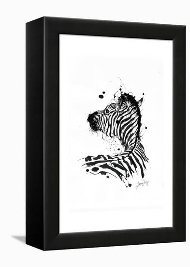 Inked Zebra-James Grey-Framed Premier Image Canvas