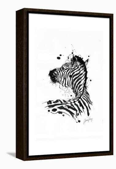 Inked Zebra-James Grey-Framed Premier Image Canvas