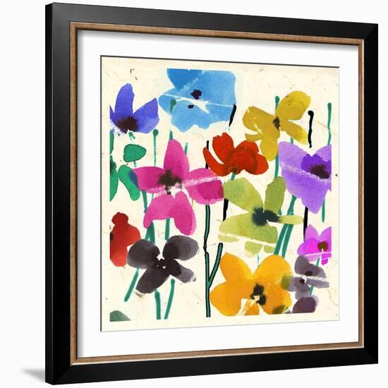 INKY FLOWERS-Jenny Frean-Framed Giclee Print