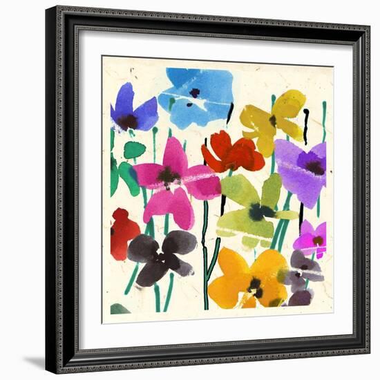 INKY FLOWERS-Jenny Frean-Framed Giclee Print