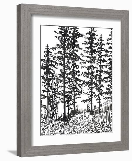 Inky Forest-Sandra Jacobs-Framed Giclee Print