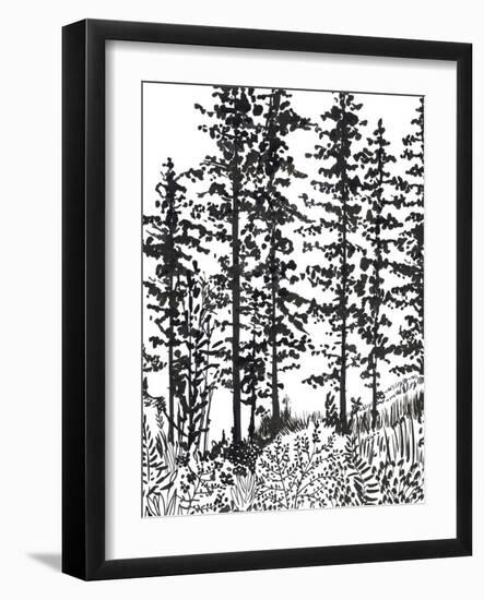 Inky Forest-Sandra Jacobs-Framed Giclee Print