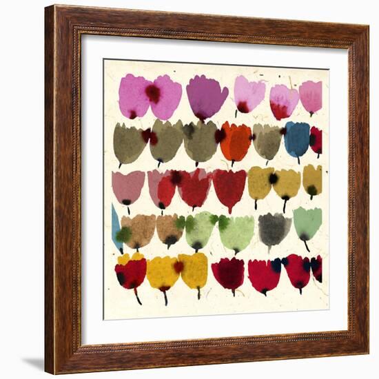 INKY TULIPS-Jenny Frean-Framed Giclee Print