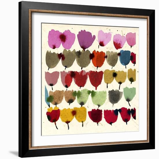 INKY TULIPS-Jenny Frean-Framed Giclee Print