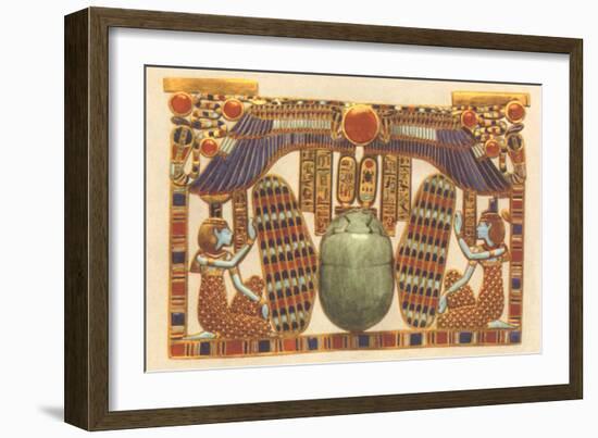 Inlaid Horus Wings, Scarab, Egypt-null-Framed Art Print