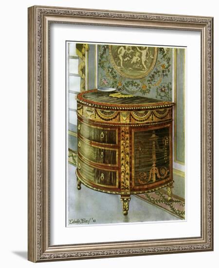 Inlaid Satinwood Commode with Ormolu Mounts, 1911-1912-Edwin Foley-Framed Giclee Print