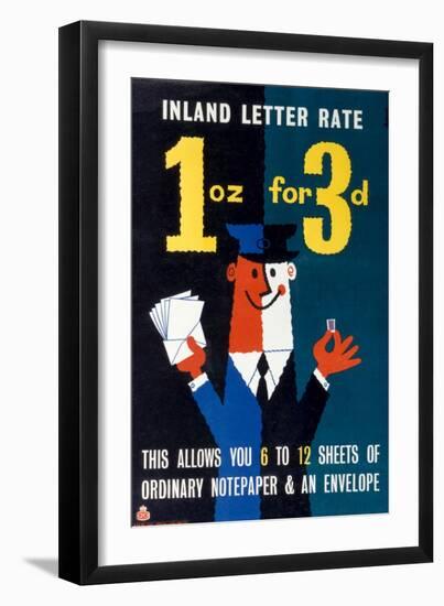 Inland Letter Rate 1 Oz for 3D-Harry Stevens-Framed Art Print