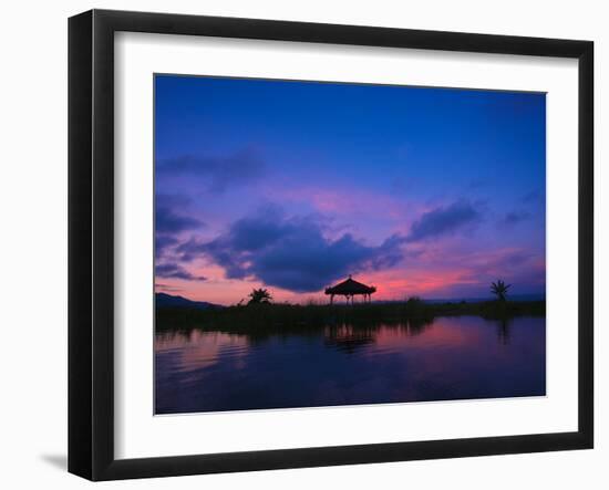 Inle Lake at sunrise, Shan State, Myanmar-null-Framed Photographic Print