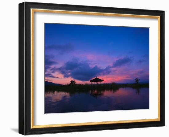 Inle Lake at sunrise, Shan State, Myanmar-null-Framed Photographic Print