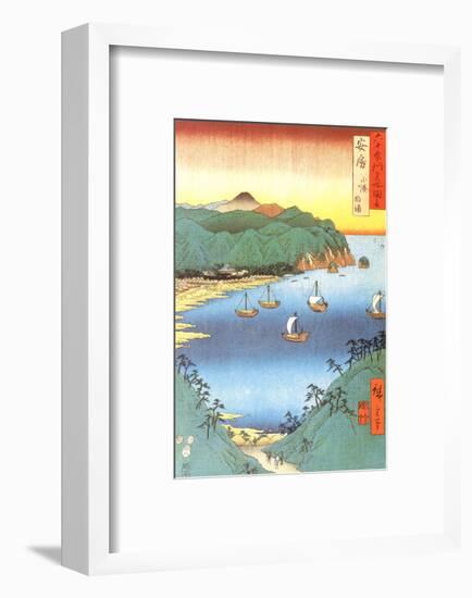 Inlet at Awa Province-Ando Hiroshige-Framed Art Print
