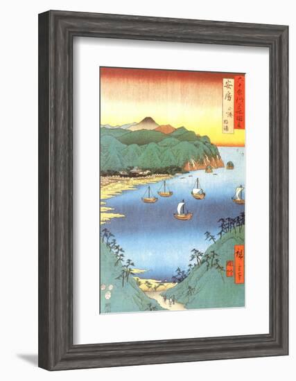 Inlet at Awa Province-Ando Hiroshige-Framed Art Print