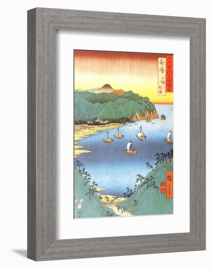 Inlet at Awa Province-Ando Hiroshige-Framed Art Print