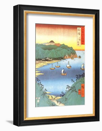 Inlet at Awa Province-Ando Hiroshige-Framed Art Print