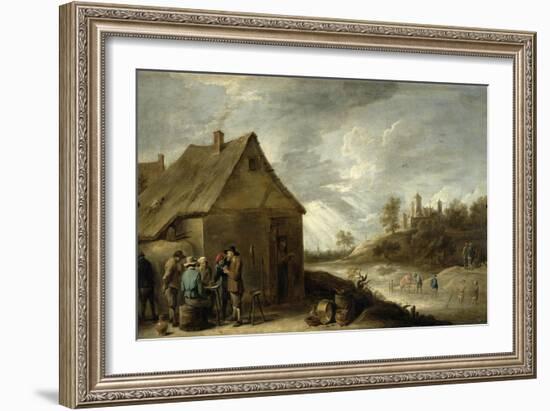 Inn by a River-David Teniers the Younger-Framed Giclee Print