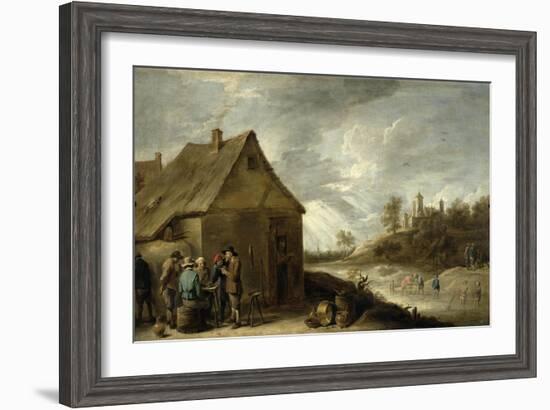 Inn by a River-David Teniers the Younger-Framed Giclee Print