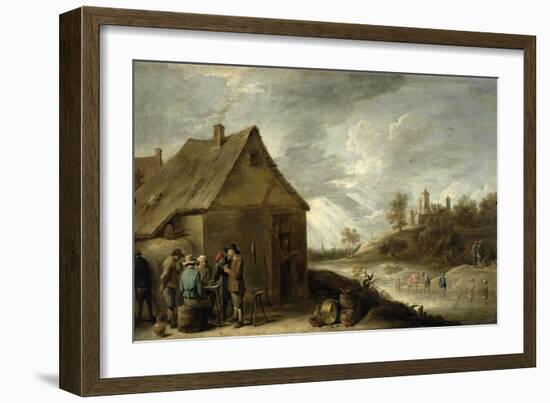 Inn by a River-David Teniers the Younger-Framed Giclee Print