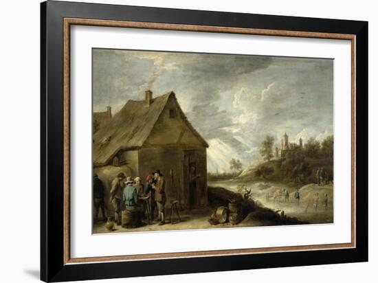 Inn by a River-David Teniers the Younger-Framed Giclee Print