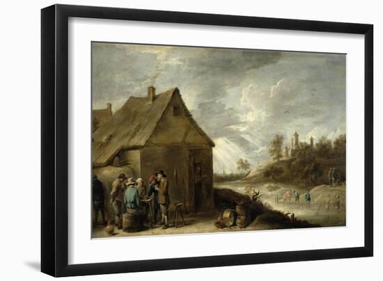 Inn by a River-David Teniers the Younger-Framed Giclee Print