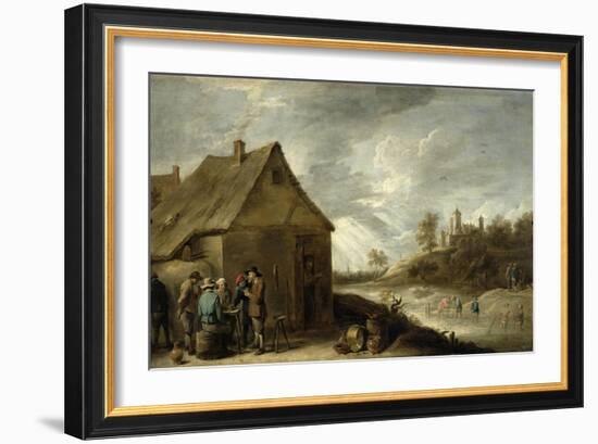 Inn by a River-David Teniers the Younger-Framed Giclee Print
