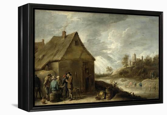 Inn by a River-David Teniers the Younger-Framed Premier Image Canvas