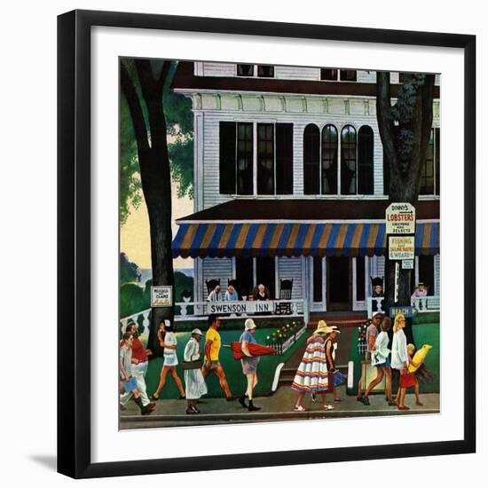 "Inn in Ogunquit," August 2, 1947-John Falter-Framed Giclee Print