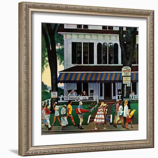 "Inn in Ogunquit," August 2, 1947-John Falter-Framed Giclee Print