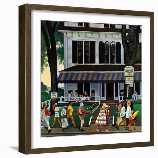 "Inn in Ogunquit," August 2, 1947-John Falter-Framed Giclee Print