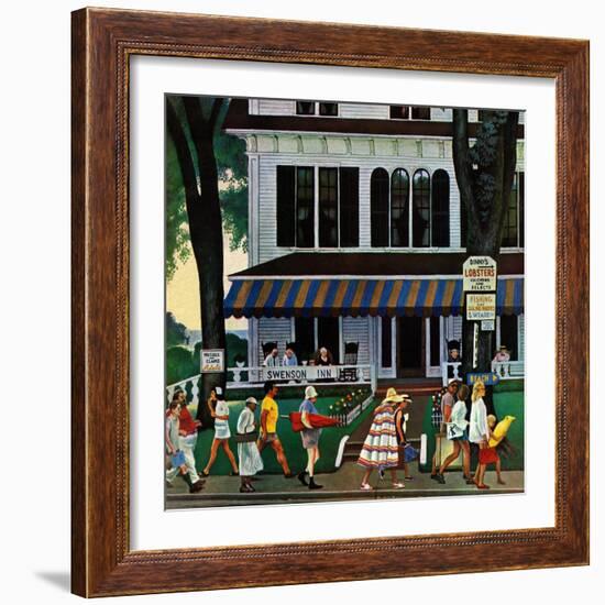 "Inn in Ogunquit," August 2, 1947-John Falter-Framed Giclee Print