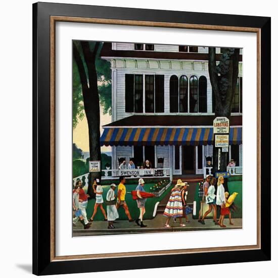 "Inn in Ogunquit," August 2, 1947-John Falter-Framed Giclee Print