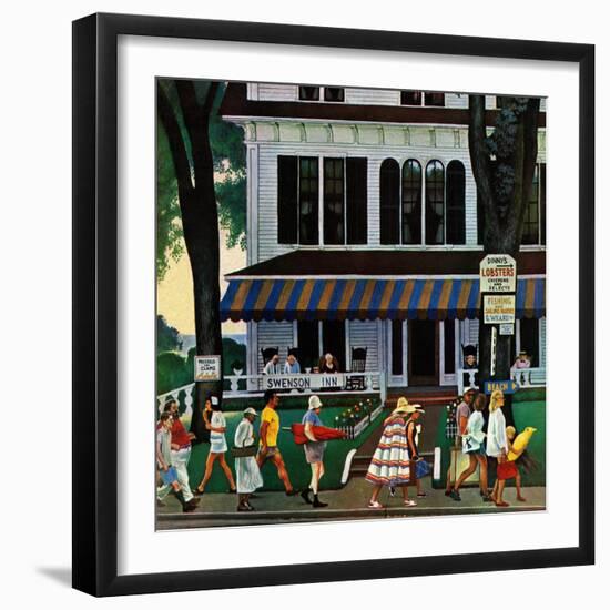 "Inn in Ogunquit," August 2, 1947-John Falter-Framed Giclee Print