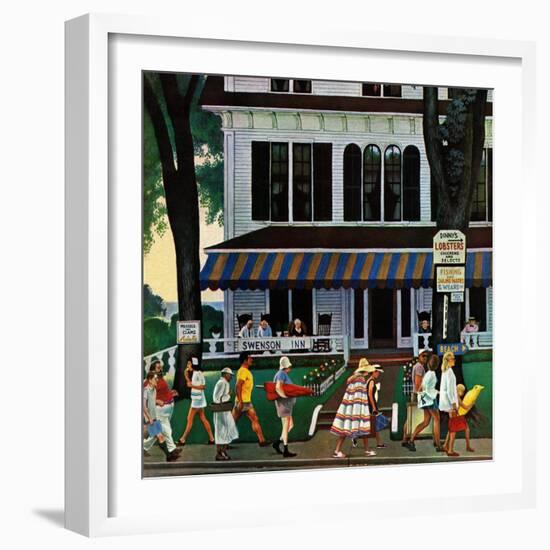 "Inn in Ogunquit," August 2, 1947-John Falter-Framed Giclee Print