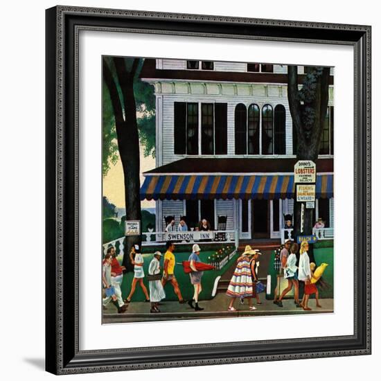 "Inn in Ogunquit," August 2, 1947-John Falter-Framed Giclee Print