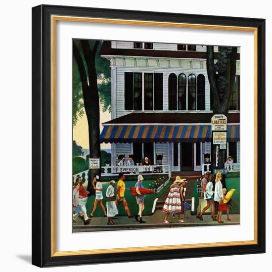 "Inn in Ogunquit," August 2, 1947-John Falter-Framed Giclee Print