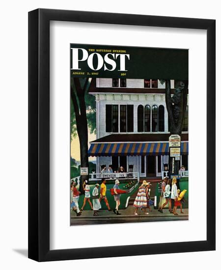 "Inn in Ogunquit," Saturday Evening Post Cover, August 2, 1947-John Falter-Framed Giclee Print