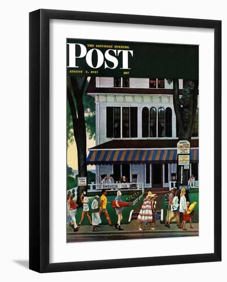 "Inn in Ogunquit," Saturday Evening Post Cover, August 2, 1947-John Falter-Framed Giclee Print