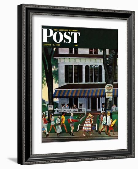 "Inn in Ogunquit," Saturday Evening Post Cover, August 2, 1947-John Falter-Framed Giclee Print