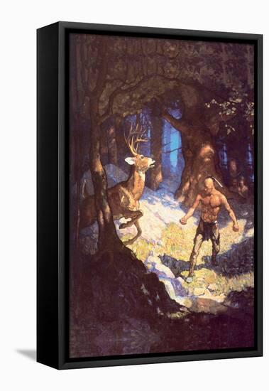 Inncus Slays the Deer-Newell Convers Wyeth-Framed Stretched Canvas