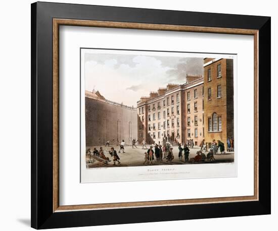 Inner Court, Fleet Prison, London, 1808-1811-Thomas Rowlandson-Framed Giclee Print